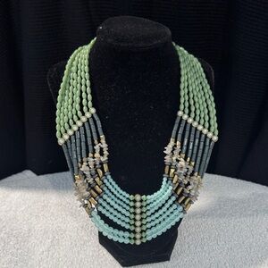 Elegant Multi-Strand Beaded Necklace